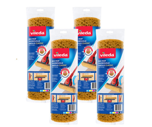Vileda Bee Mop Classic Sponge Roller Mop Refill - Super Dry(4/Case)-Chicken Pieces