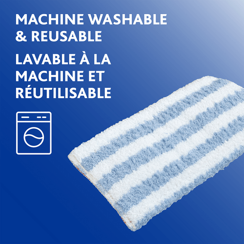 VILEDA Fibro 2-in-1 Microfibre & Cotton Blend Contact Mop Refill(4/Case)-Chicken Pieces