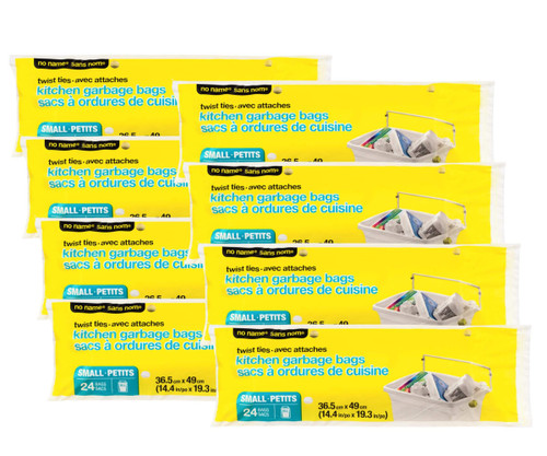 No Name Twist Ties Kitchen Garbage Bags - 24 Bags (8/Case)(8/Case)-Chicken Pieces