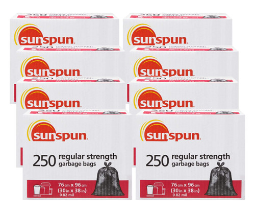 SUNSPUN Regular Strength Outdoor Garbage Bags - 250 Bags(8/Case)-Chicken Pieces