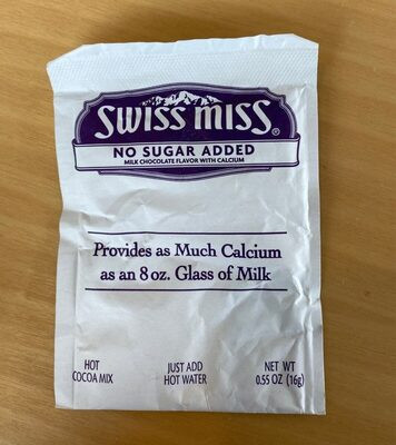 Swiss Miss No Sugar Added Hot Chocolate Mix Packet - 24/Box(12/Case)-Chicken Pieces
