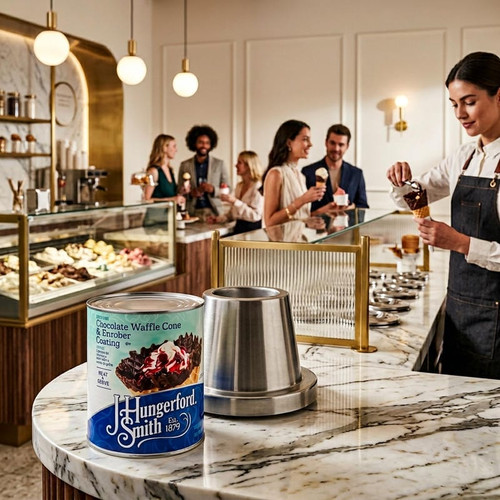 J. Hungerford Smith Chocolate Enrober Coating - 23 lb. (10.43 kg)-Chicken Pieces