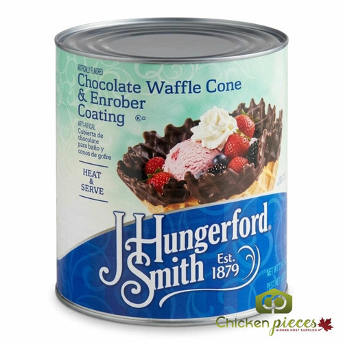 J. Hungerford Smith Chocolate Enrober Coating - 23 lb. (10.43 kg)-Chicken Pieces