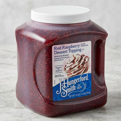 J. Hungerford Smith Raspberry Dessert Topping 115 oz. (3.26 kg)-Chicken Pieces