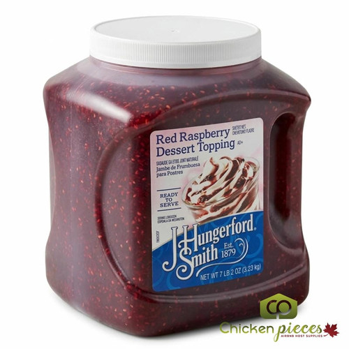 J. Hungerford Smith Raspberry Dessert Topping 115 oz. (3.26 kg)-Chicken Pieces