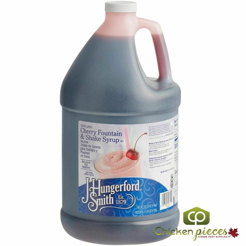J. Hungerford Smith Cherry Fountain & Milkshake Syrup 1 Gallon (3.78 Liters)-Chicken Pieces
