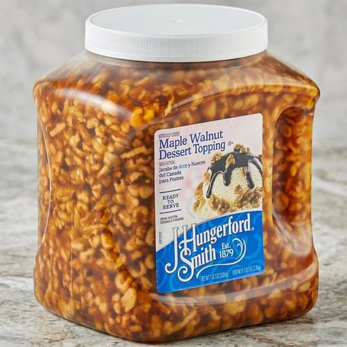 J. Hungerford Smith 115 oz. Maple Walnut Dessert Topping - 23.7 lbs (10.77 kg)-Chicken Pieces