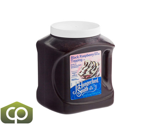 J. Hungerford Smith 115 oz. (3.4 Liters) Black Raspberry Dessert Topping-Chicken Pieces