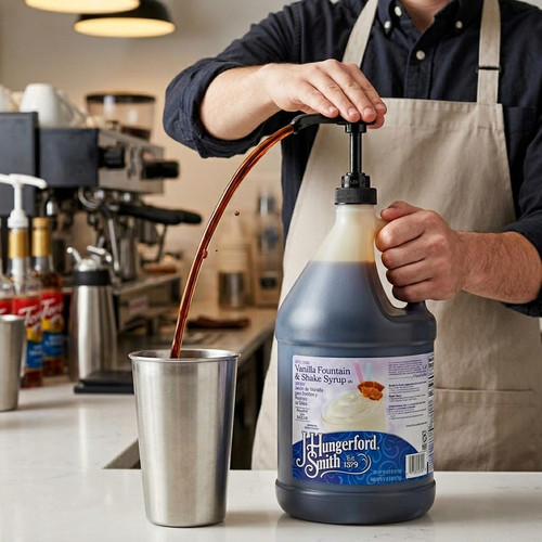 J. Hungerford Smith Vanilla Fountain & Milkshake Syrup 1 Gallon (3.78 Liters)-Chicken Pieces