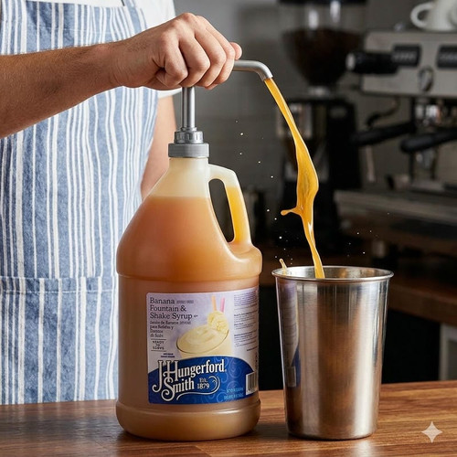 J. Hungerford Smith Banana Fountain & Milkshake Syrup 1 Gallon (3.78 Liters)-Chicken Pieces