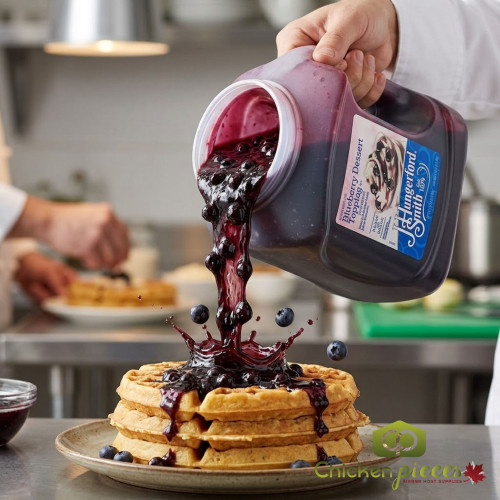 J. Hungerford Smith Blueberry Dessert Topping 115 oz. (3.4 Liters)-Chicken Pieces