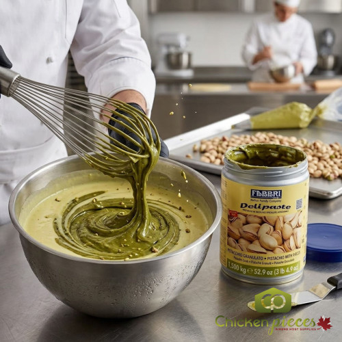 Fabbri Delipaste 1.5 kg (1500 g) Pistachio with Pieces Flavoring Paste-Chicken Pieces