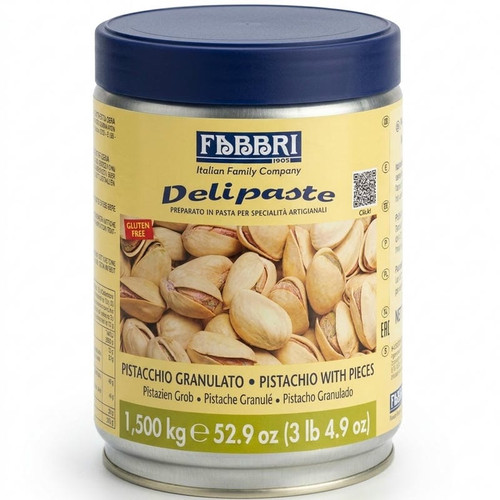 Fabbri Delipaste 1.5 kg (1500 g) Pistachio with Pieces Flavoring Paste-Chicken Pieces
