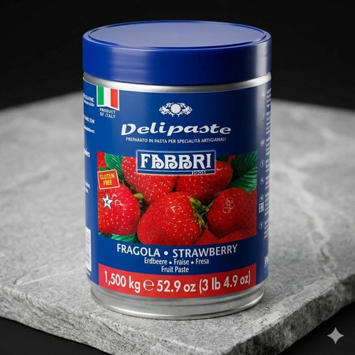 Fabbri Delipaste 1.5 kg (1500 g) Strawberry Flavoring Paste-Chicken Pieces