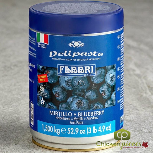 Fabbri Delipaste 1.5 kg (1500 g) Blueberry Flavoring Paste-Chicken Pieces
