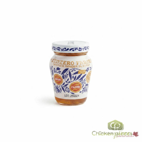 Fabbri Candied Ginger in Syrup 8 oz. (230 g) - Naturally Sweetened Ginger-Chicken Pieces