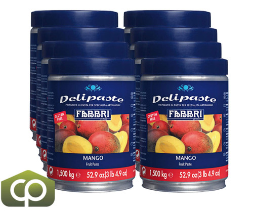 Fabbri Delipaste 1.5 kg (3.3 lbs) Mango Flavoring Paste - Intense Tropical-Chicken Pieces