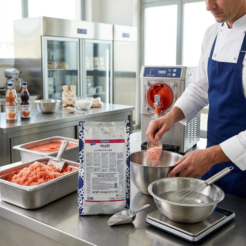 Fabbri 1.25 kg (2.75 lbs) Blood Orange Simple One-Step Soft Serve Dessert Mix-Chicken Pieces