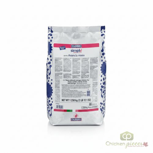 Fabbri 1.25 kg (2.75 lbs) Blood Orange Simple One-Step Soft Serve Dessert Mix-Chicken Pieces