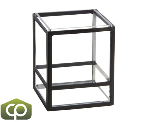 Cal-Mil Versatile Monterey 5" x 5" x 6" Black Square Presentation Case-Chicken Pieces