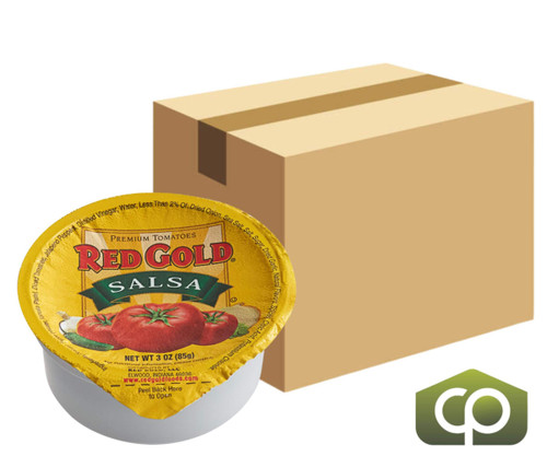Red Gold 3 oz. Mild Salsa Cups - 84/Case | Fresh and Flavorful Blend - Chicken Pieces