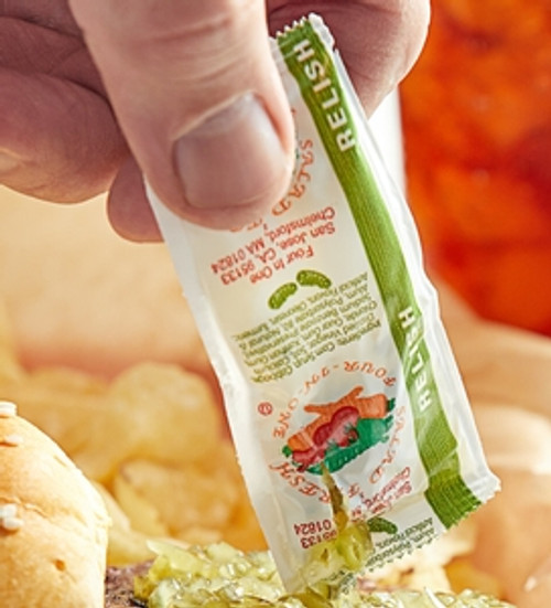 Relish 9 Gram Portion Packets - 200/Case | On-the-Go Convenience - Chicken Pieces