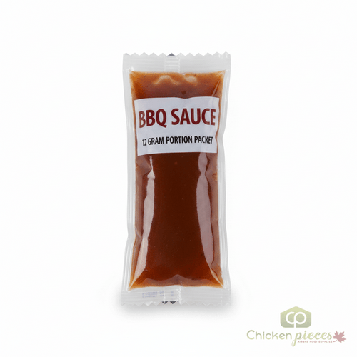 BBQ Sauce 12 Gram Portion Packets - 200/Case - Ideal for Fast Food - Chicken Pieces
