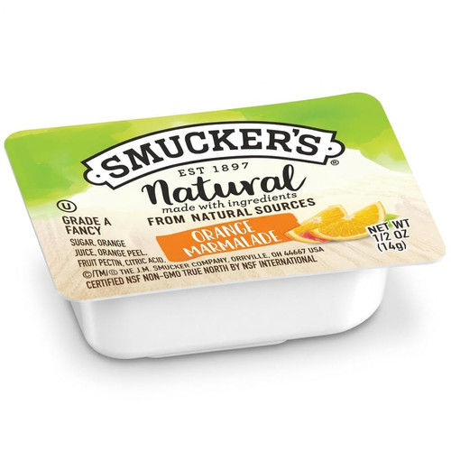 Smucker's 200/Case Natural Orange Marmalade .5 oz. Portion Cup - Chicken Pieces
