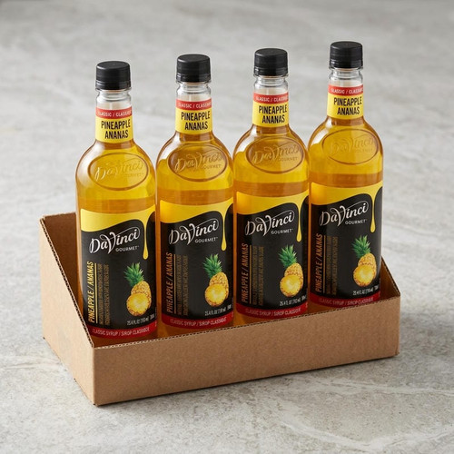 DaVinci Gourmet Classic Sweet Tropical Pineapple Flavoring / Fruit Syrup 750 mL - Chicken Pieces