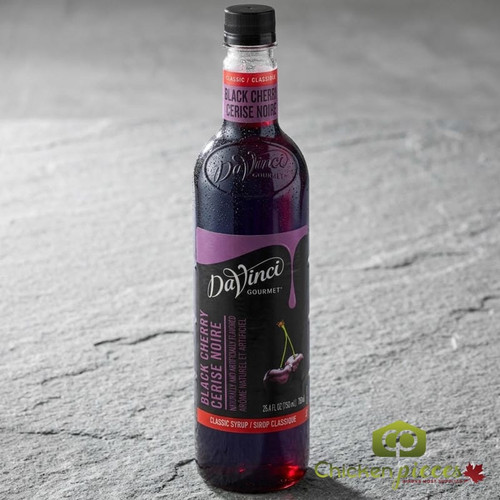 DaVinci Gourmet's Classic Black Cherry Syrup - 750 mL of Flavorful Bliss - Chicken Pieces