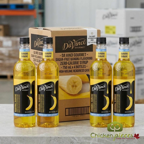 DaVinci Gourmet Sugar-Free Banana Flavoring Zero-Calorie Syrup 750 mL - Chicken Pieces