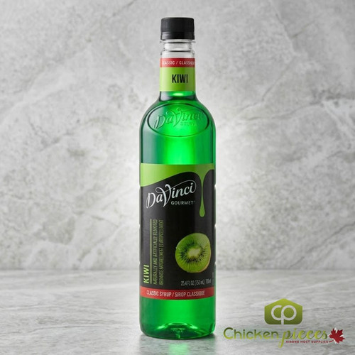 DaVinci Gourmet Classic Kiwi Flavoring Syrup 750 mL - Tangy Sweetness - Chicken Pieces