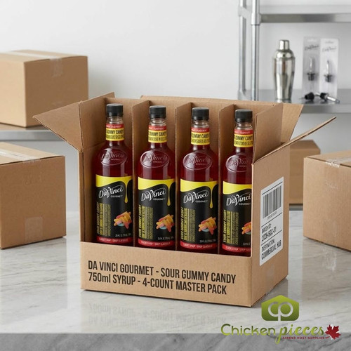 DaVinci Gourmet Classic Sour Gummy Candy Flavoring Sweet Syrup 750 mL - Chicken Pieces