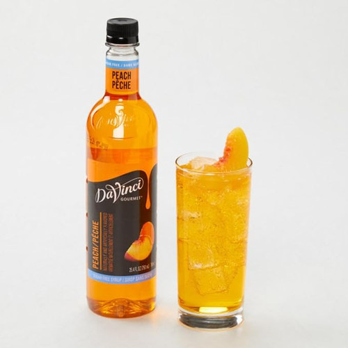 DaVinci Gourmet Sugar-Free Peach Irresistible Essence Flavoring Syrup 750 mL - Chicken Pieces