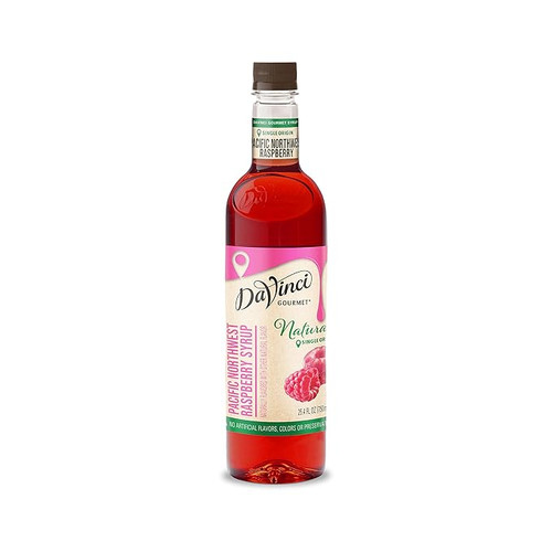 DaVinci Gourmet 750 mL All-Natural Pacific Northwest Raspberry Flavoring Syru - Chicken Pieces