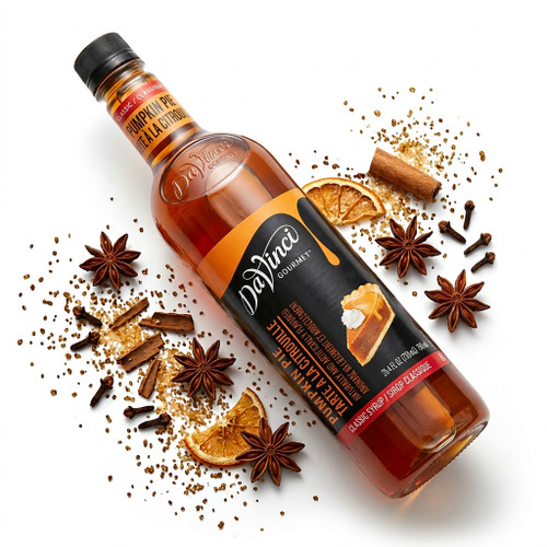 DaVinci Gourmet 750 mL Classic Pumpkin Pie Elixir - Crafted with Pure Cane Sugar - Chicken Pieces