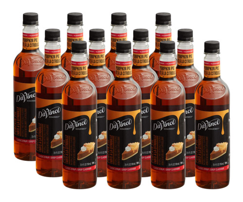 DaVinci Gourmet 750 mL Classic Pumpkin Pie Elixir - Crafted with Pure Cane Sugar - Chicken Pieces