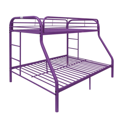homeroots bed & bath Purple Twin Over Full Size Bunk Bed 