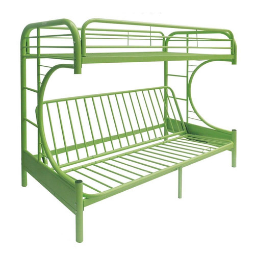 homeroots bed & bath Green Twin Over Full Futon Bunk Bed 