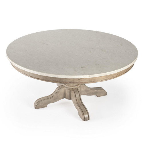 homeroots living room 38" Beige And Off White Genuine Marble Round Distressed Coffee Table  homeroots living room 38" Beige And Off White Genuine Marble Round Distressed Coffee Table