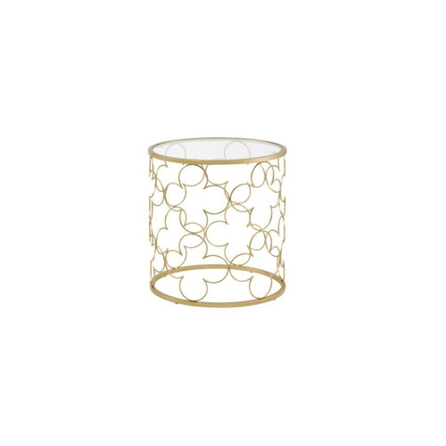 homeroots living room 20" Gold And Clear Glass Round Nested Coffee Tables  homeroots living room 20" Gold And Clear Glass Round Nested Coffee Tables