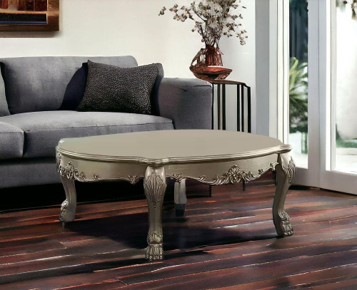 homeroots living room 54" Bone And Gold Patina Rectangular Coffee Table  homeroots living room 54" Bone And Gold Patina Rectangular Coffee Table
