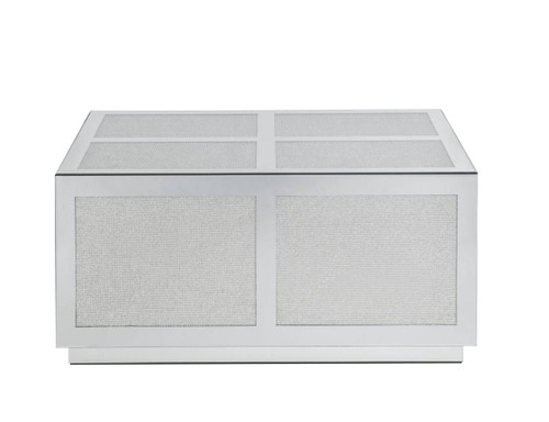 homeroots living room 36" Silver Mirrored Rectangular Mirrored Coffee Table  homeroots living room 36" Silver Mirrored Rectangular Mirrored Coffee Table