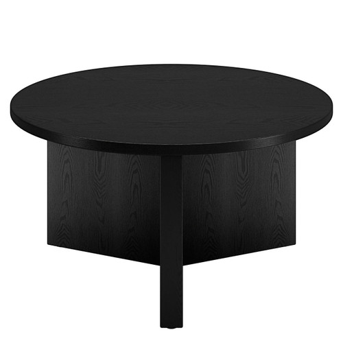 homeroots living room 32" Black Grain Round Coffee Table  homeroots living room 32" Black Grain Round Coffee Table