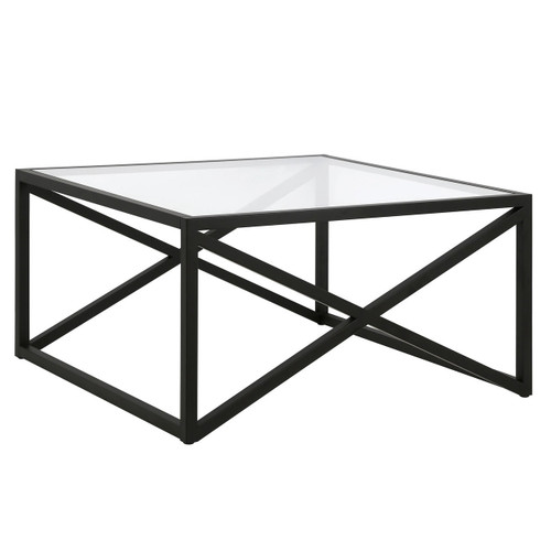 homeroots living room 32" Black Glass Square Coffee Table  homeroots living room 32" Black Glass Square Coffee Table