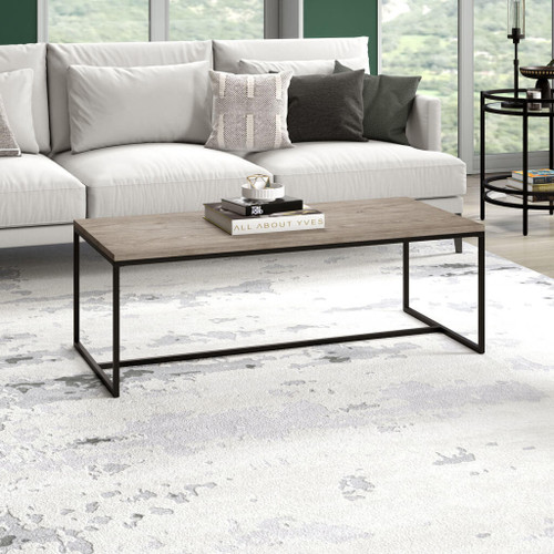 homeroots living room 47" Gray Manufactured Wood Rectangular Coffee Table  homeroots living room 47" Gray Manufactured Wood Rectangular Coffee Table
