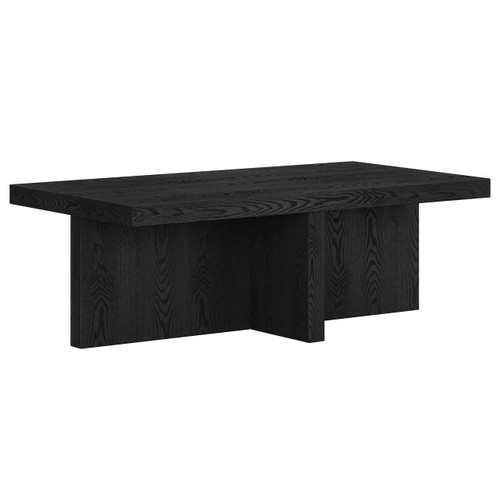 homeroots living room 44" Black Manufactured Wood Rectangular Coffee Table  homeroots living room 44" Black Manufactured Wood Rectangular Coffee Table