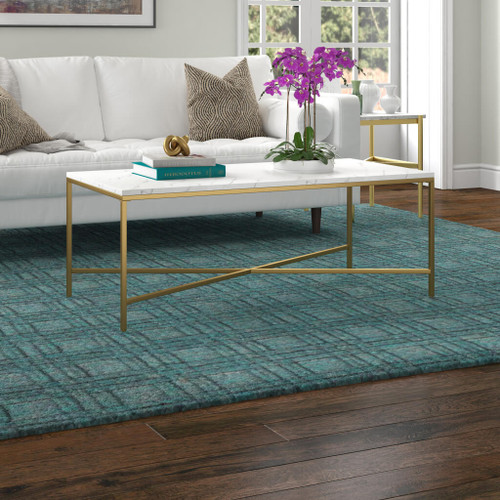 homeroots living room 48" Gold And White Manufactured Wood Rectangular Coffee Table  homeroots living room 48" Gold And White Manufactured Wood Rectangular Coffee Table