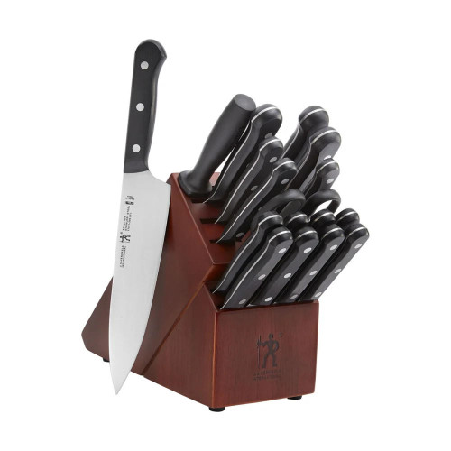  Henckels Triple-Rivet Handle Solution 18 Piece Knife Set with Hardwood Block 