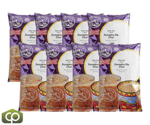 Big Train 3.5 lb. Pumpkin Pie Chai Tea Latte Mix - Decadent Spices (8/Case)  - chicken pieces